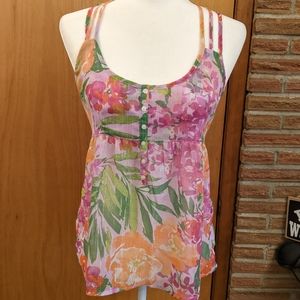 Aeropostale Floral Sleeveless Top Size M